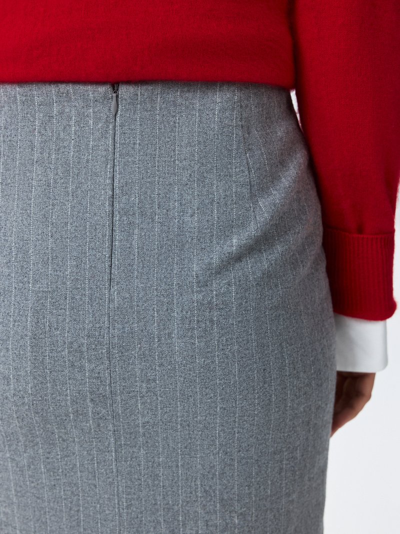 Юбка-макси из фланели в полоску