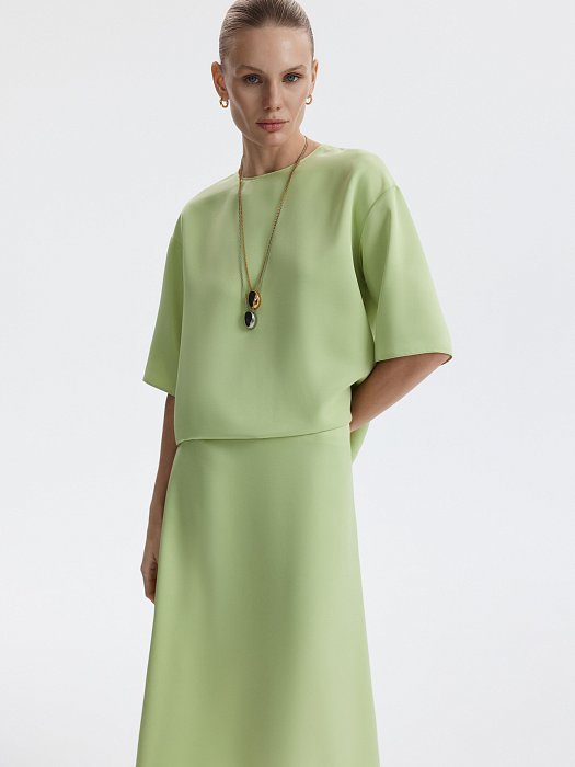 Юбка-миди из сатина: фото №3