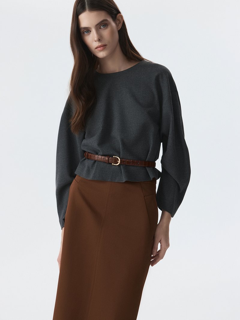 Юбка-карандаш из хлопка (Р158)