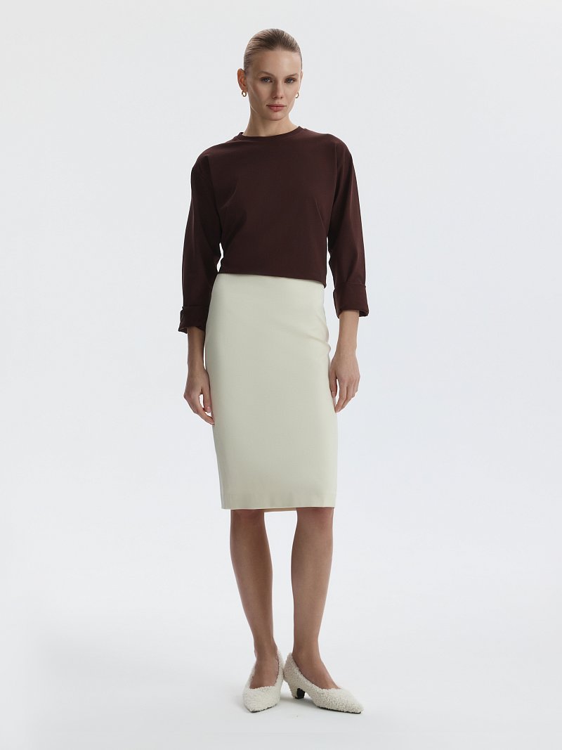 Атласная юбка-миди