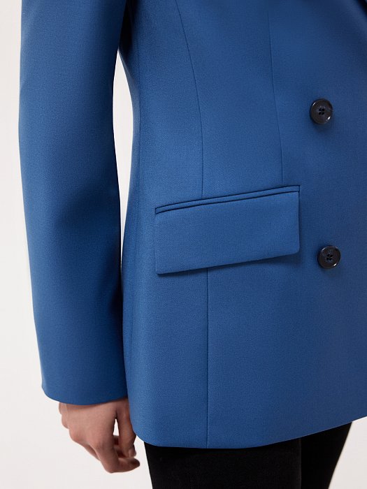 Приталенный двубортный жакет (Р158): фото №3