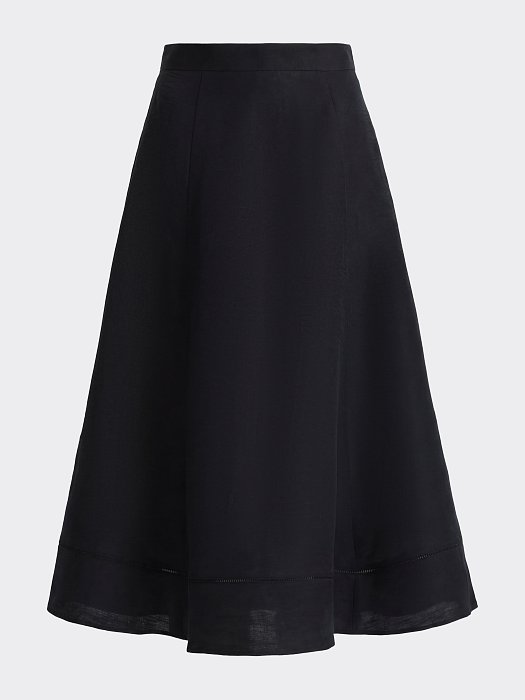 Расклешенная юбка изо льна (Р158): фото №5