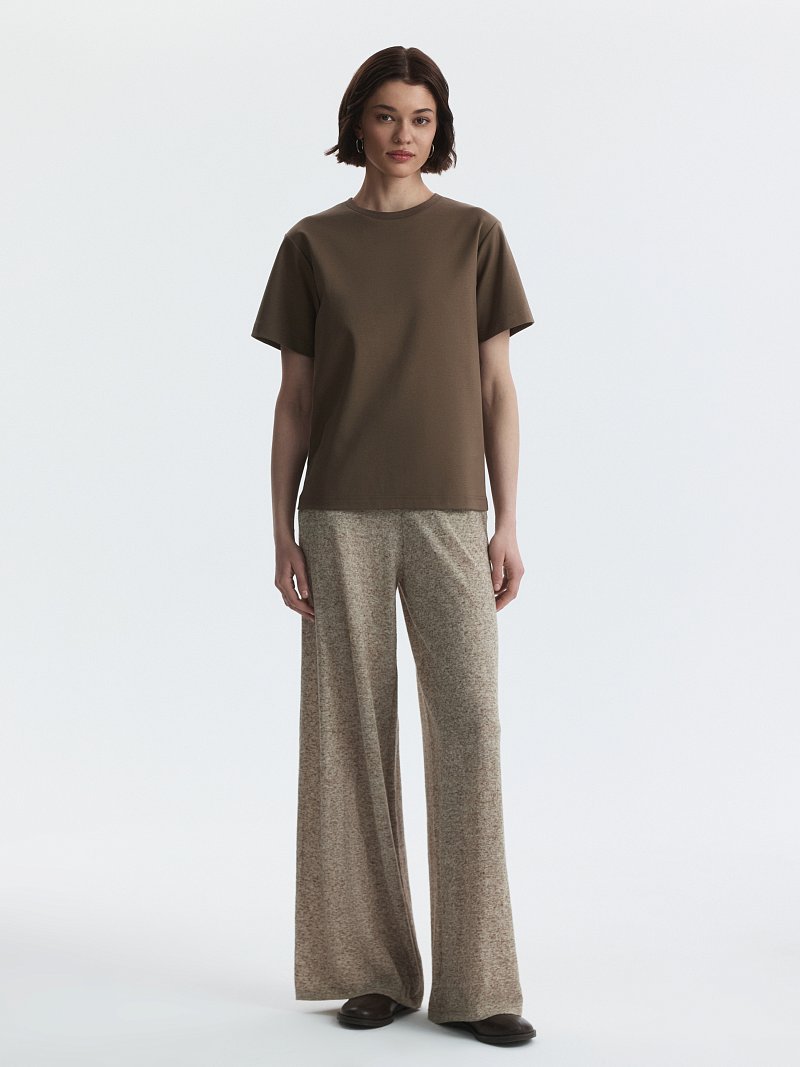 Однотонная футболка из 100% хлопка 