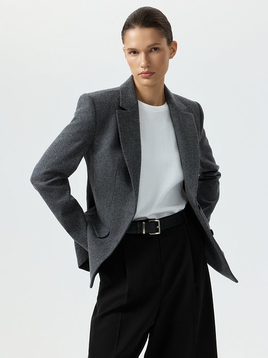 Жакет из твида «в елочку»: фото №2