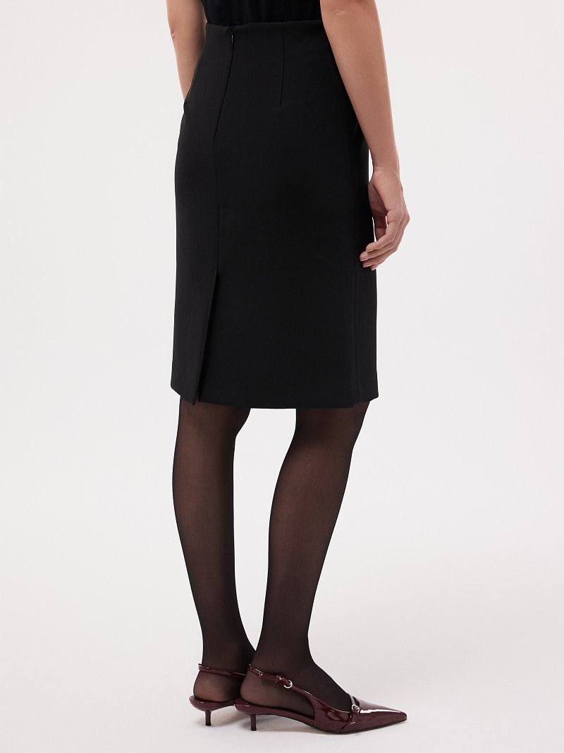 Юбка с декоративным поясом