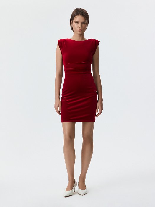 Бархатное платье-мини: фото №2