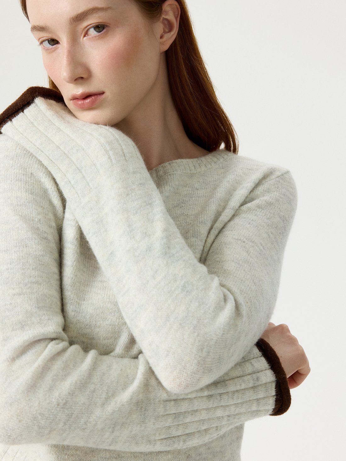 Вязаный джемпер с шерстью: фото №1