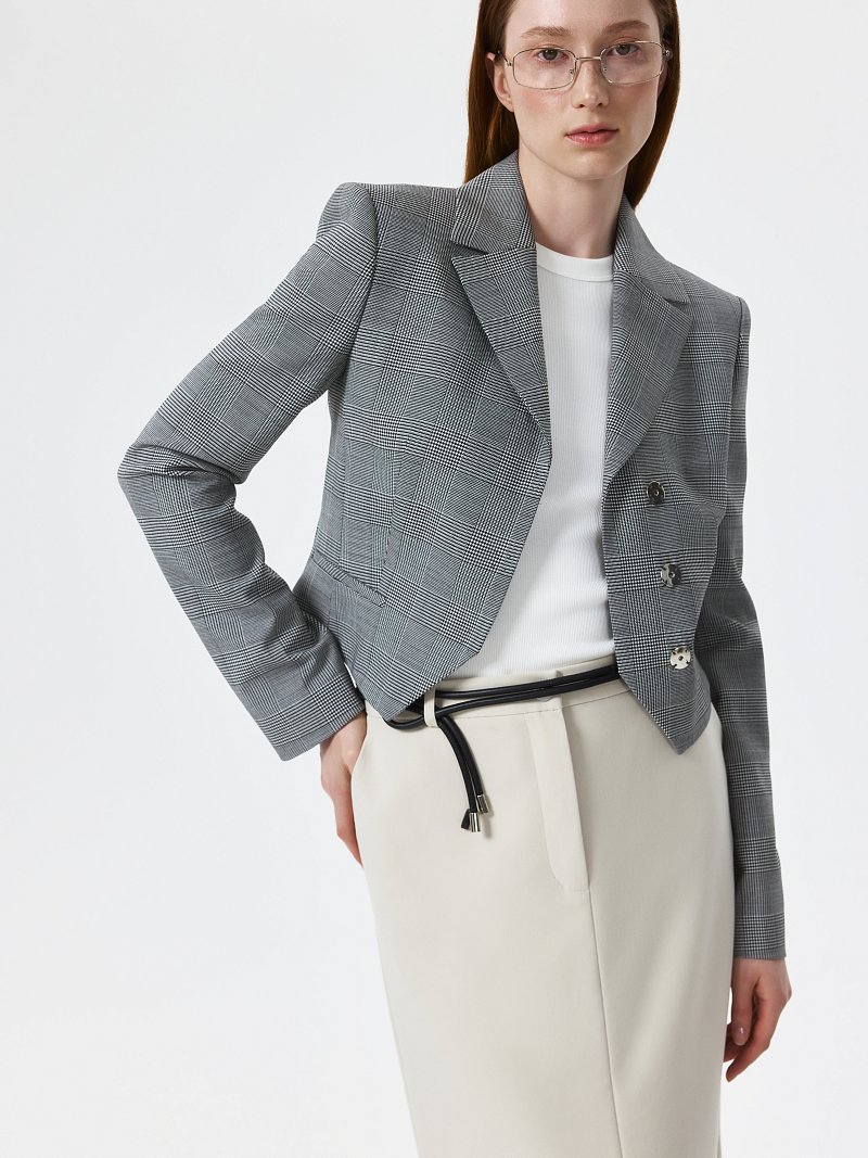 Укороченный жакет в клетку