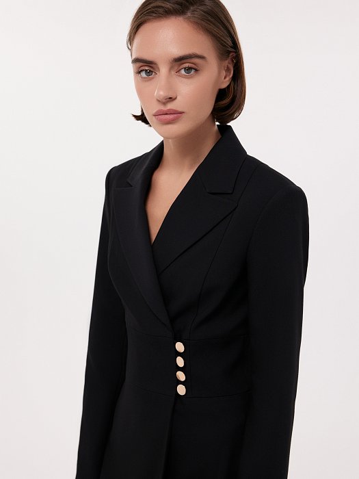 Платье на запах из костюмной ткани: фото №2