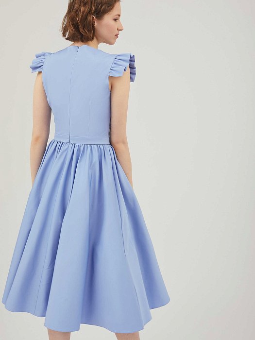 Платье с пышной юбкой длины миди: фото №3