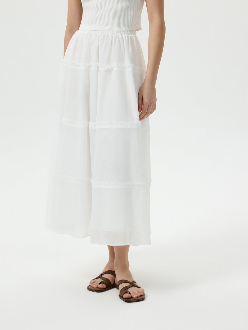 Ярусная юбка из хлопка