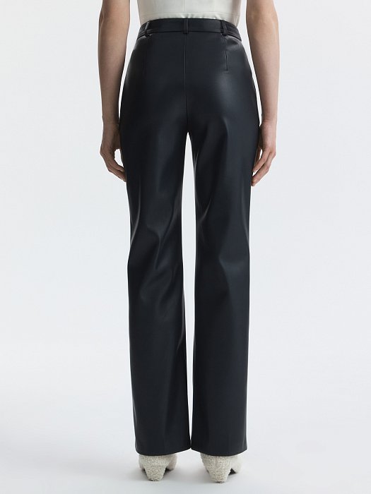 Брюки-клеш из экокожи: фото №5