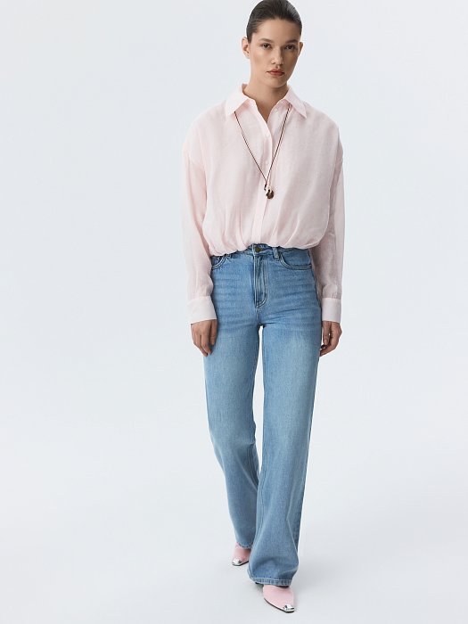 Укороченная блуза из лиоцелла (Р158): фото №5