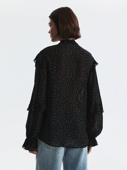 Шифоновая блуза с воланами: фото №5