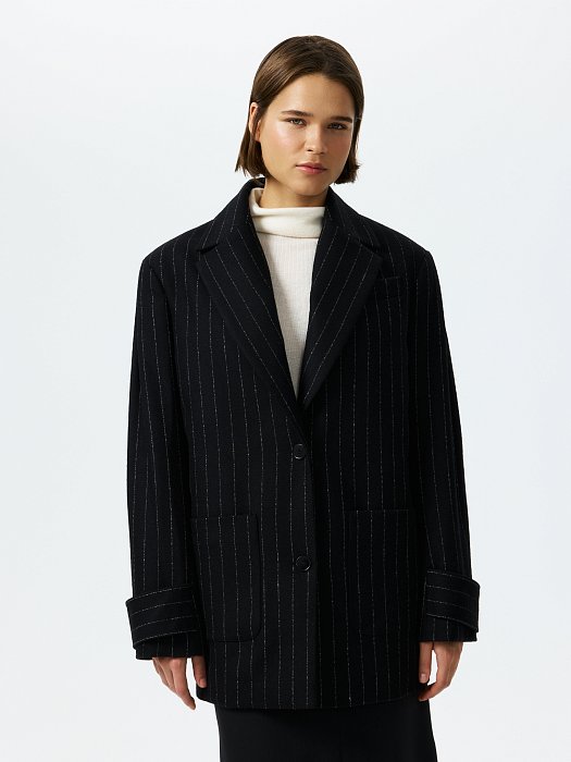 Утепленное полупальто из шерсти: фото №2