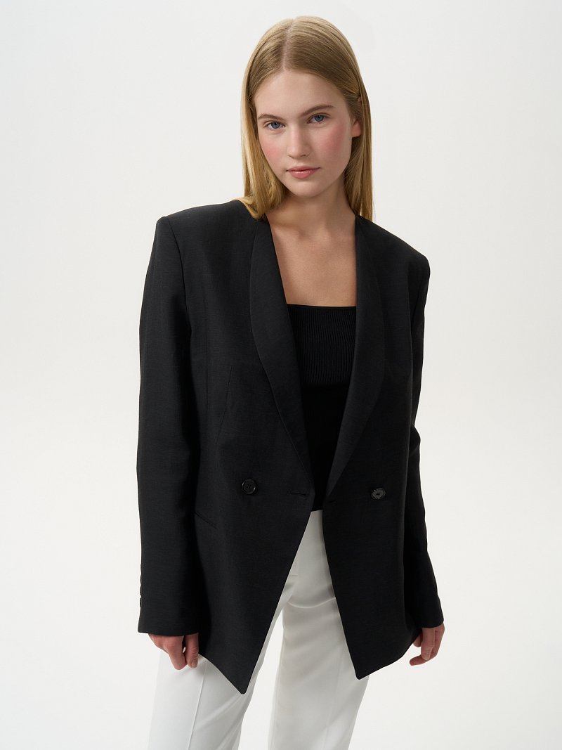 Жакет из конопляной ткани