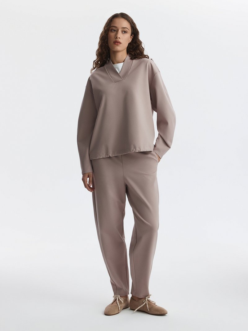 Свитшот с V-вырезом 