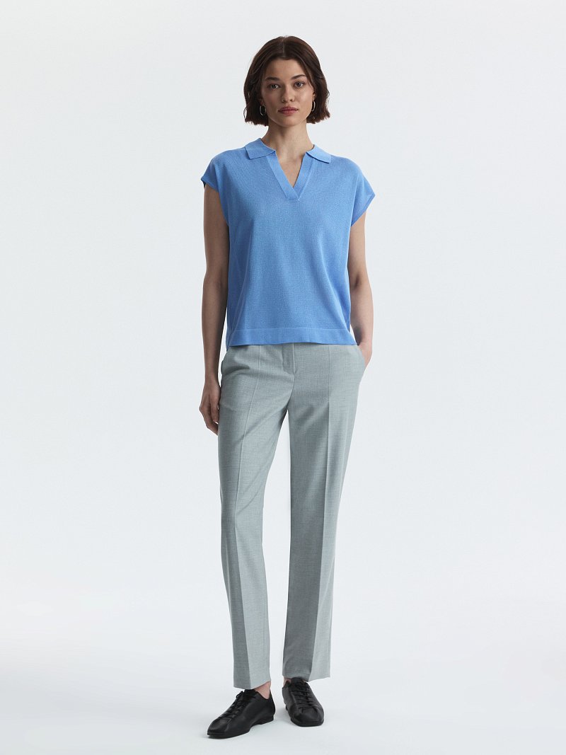 Вязаное поло из вискозы