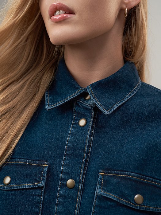 Джинсовое платье-рубашка: фото №6
