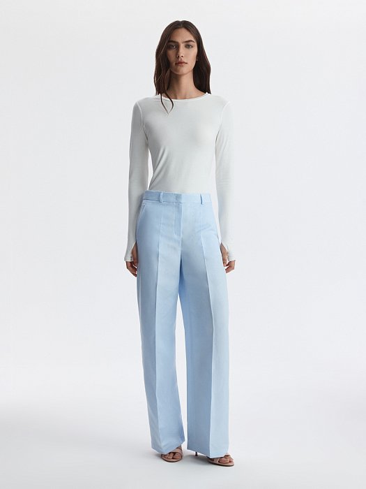 Брюки из смесового льна: фото №6