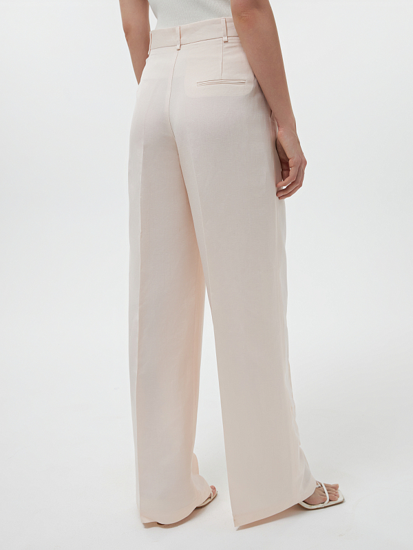 Брюки из смесового льна