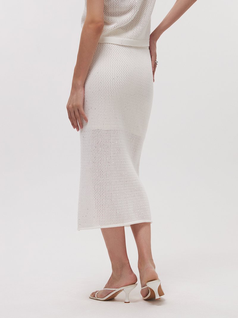 Вязаная юбка с пайетками