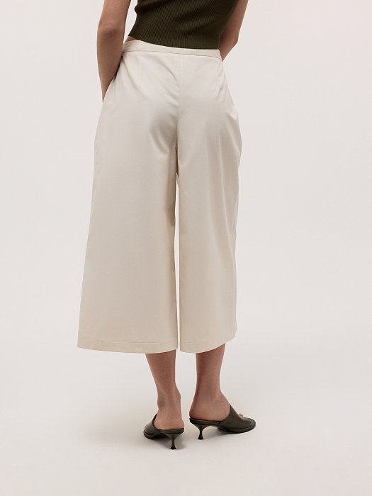 Расклешенные кюлоты из хлопка: фото №4