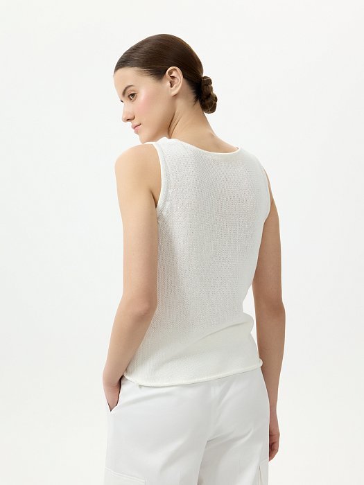 Вязаный топ с хлопком: фото №3