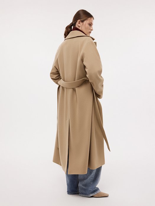 Пальто-халат из шерсти: фото №4