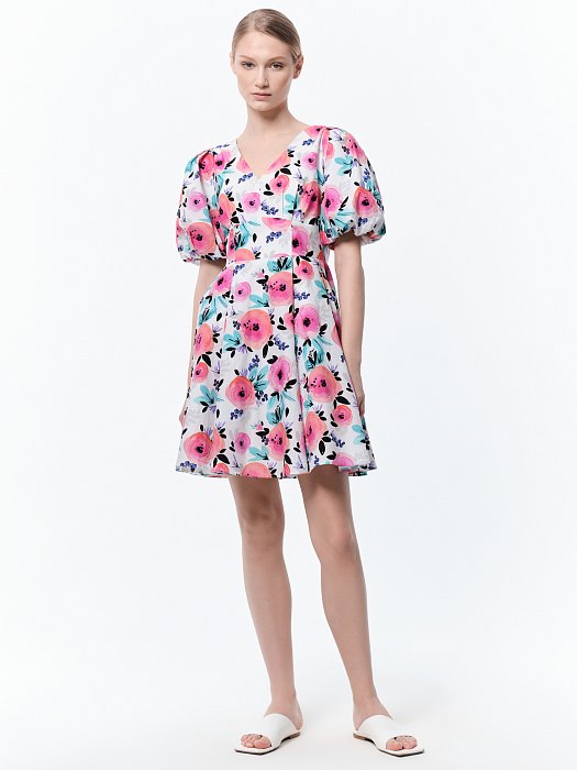 Платье-мини с V-вырезом: фото №2