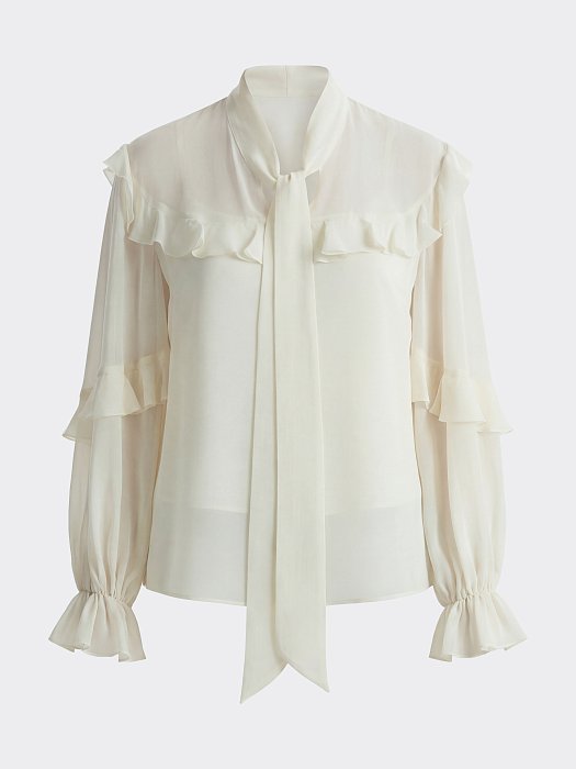 Блуза из шифона с воланами: фото №8