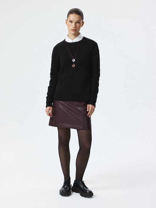 Мини-юбка из экокожи: фото №3
