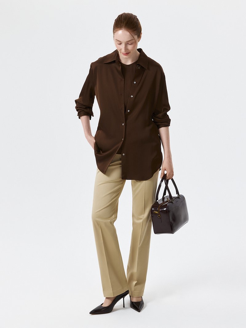 Зауженные брюки из хлопка