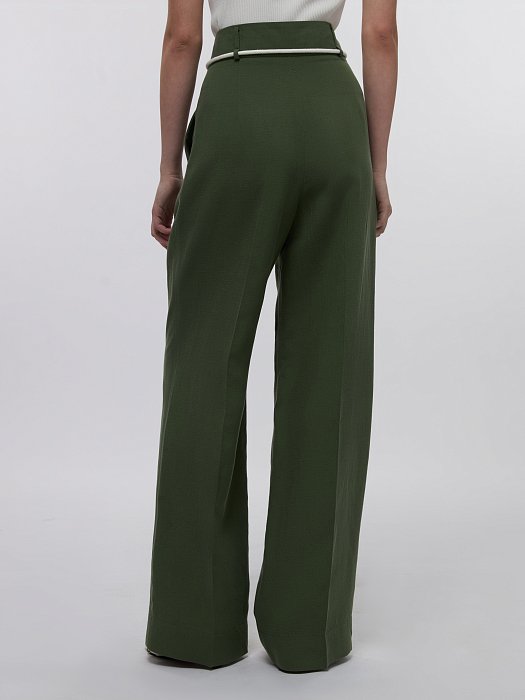 Удлиненные брюки со льном: фото №3