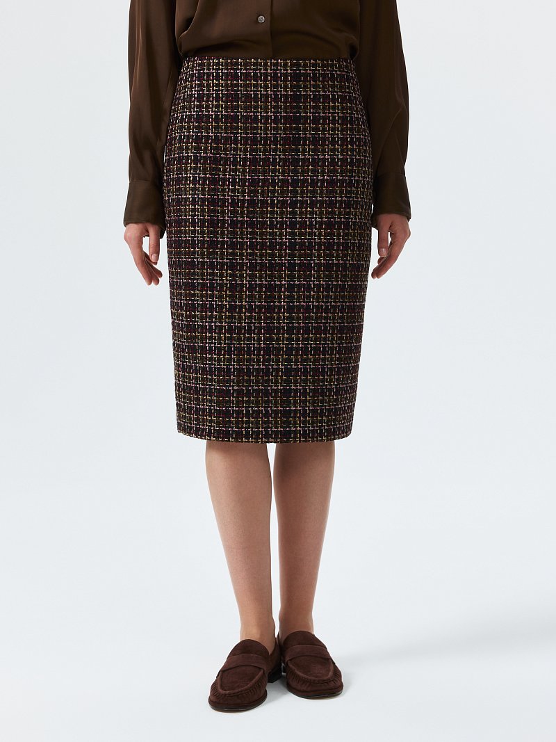 Юбка-миди из твида