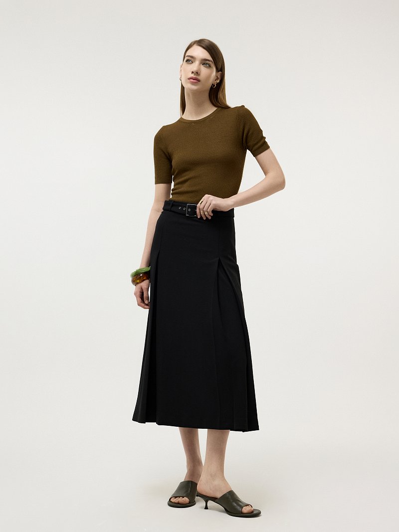 Юбка-миди со складками