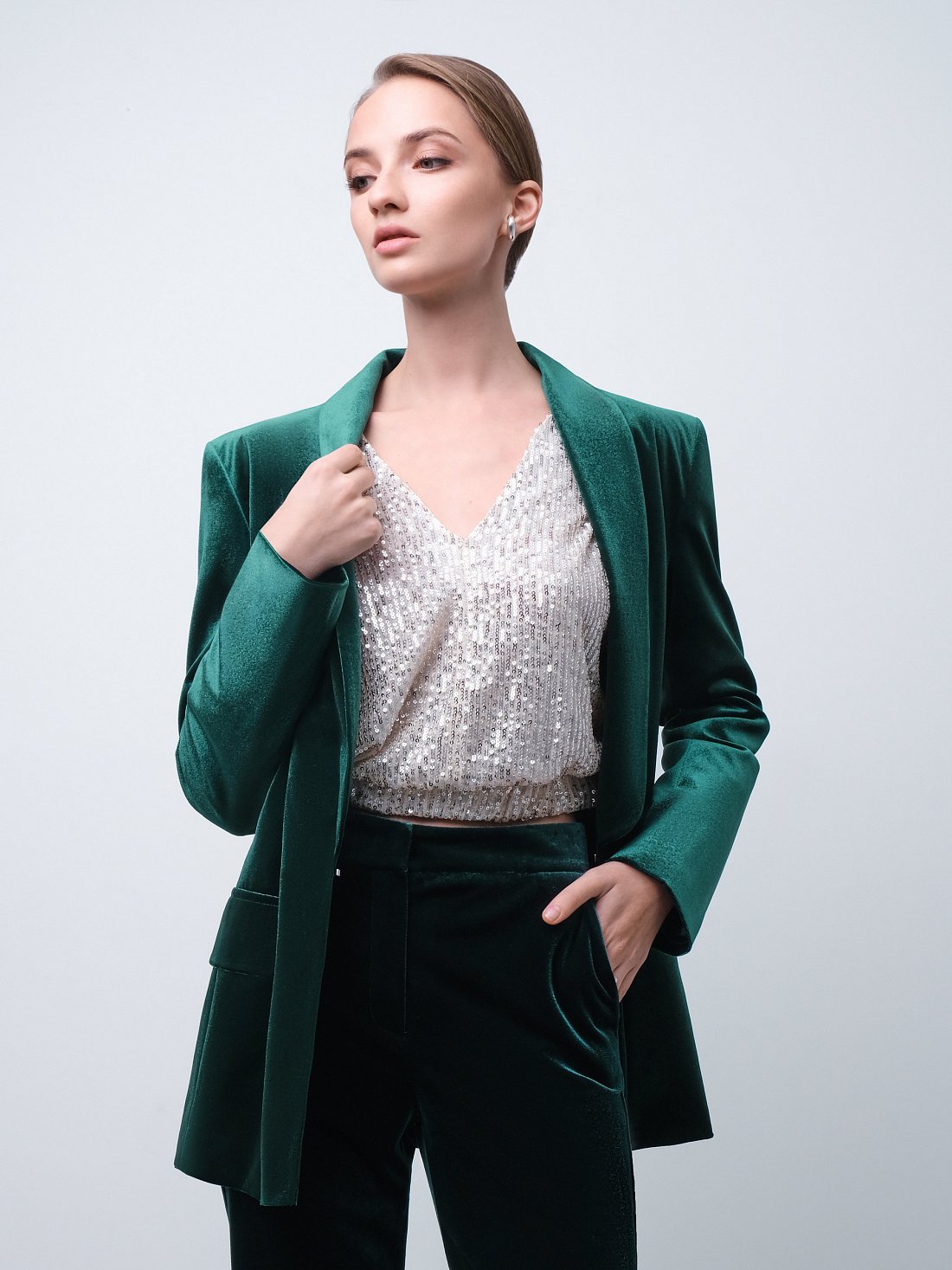 Жакет из бархатной ткани: фото №1