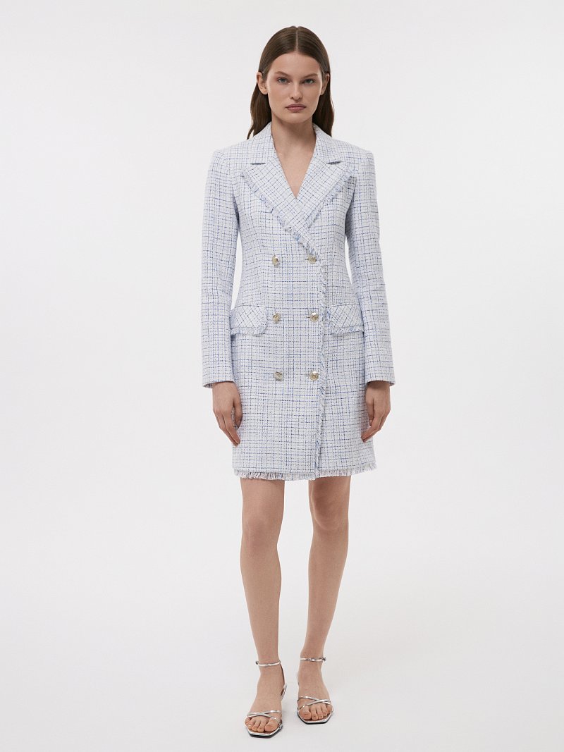 Двубортное платье из твида