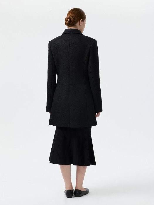 Приталенное пальто из шерсти (Р158): фото №4