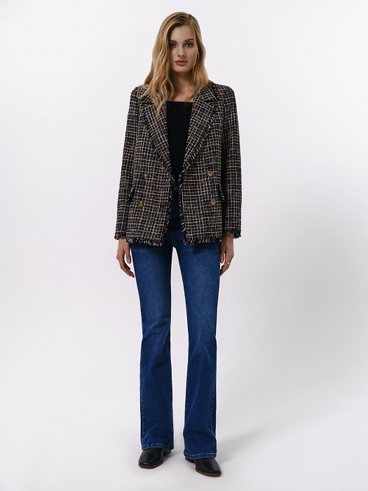 Твидовый жакет с бахромой: фото №7