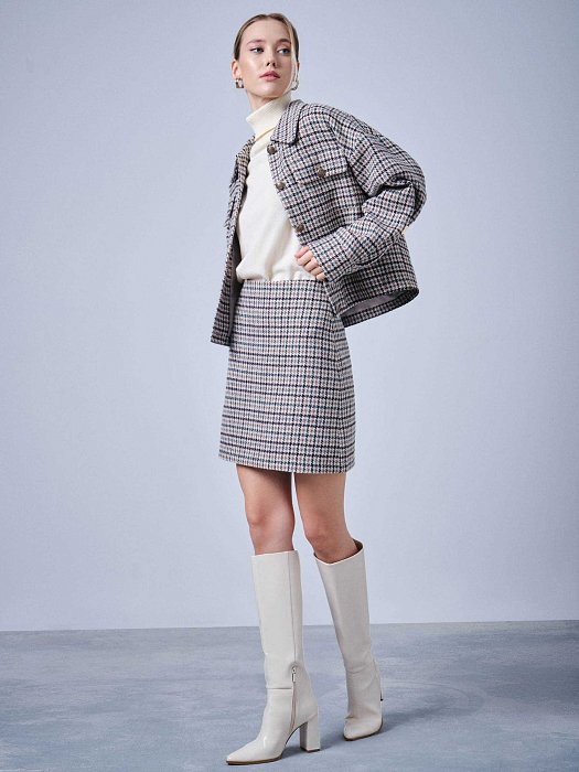 Юбка-мини из смесовой шерсти: фото №3