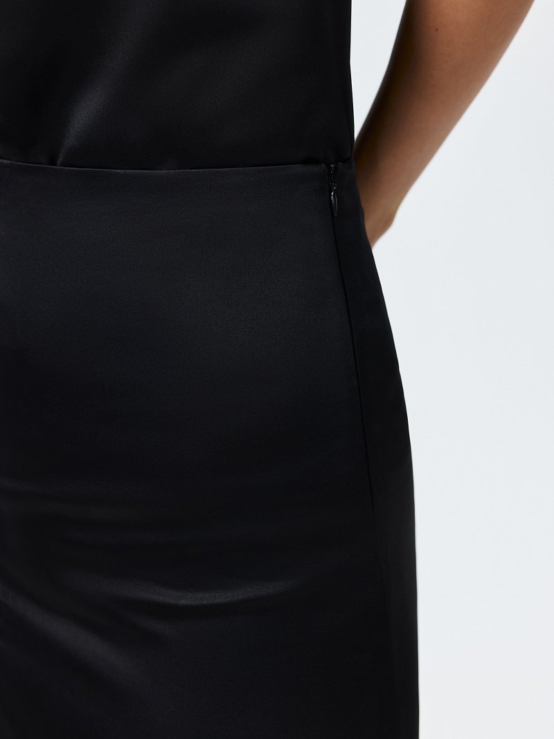 Юбка-миди из сатина