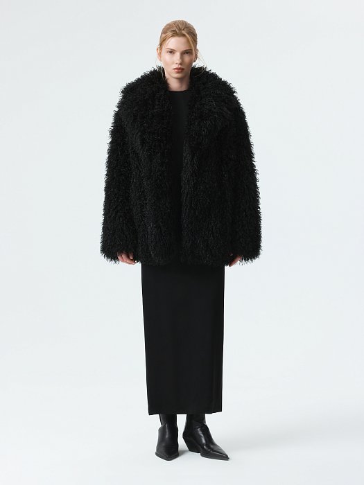 Утепленная шуба из искусственного меха: фото №3