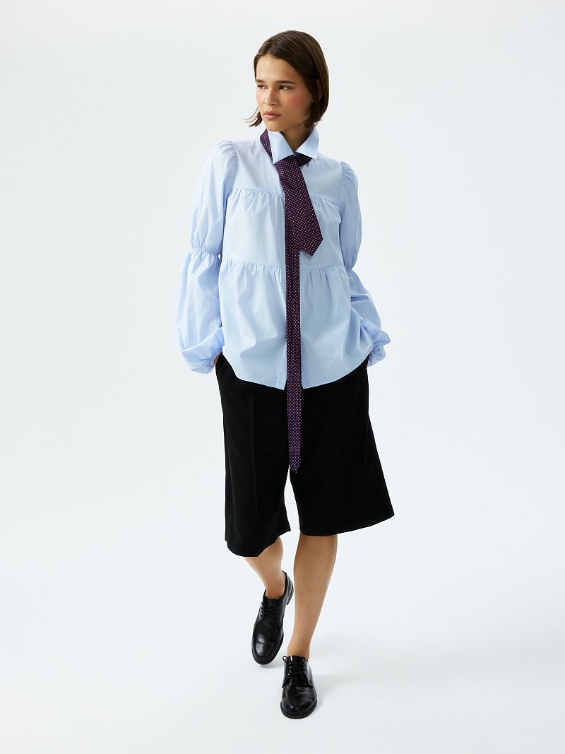 Ярусная блуза из хлопка