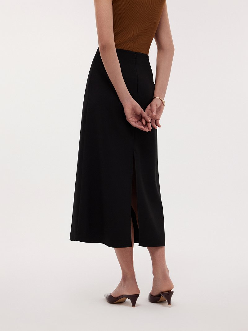 Юбка-трапеция в длине миди 