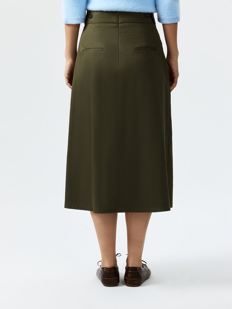 Юбка с акцентным поясом