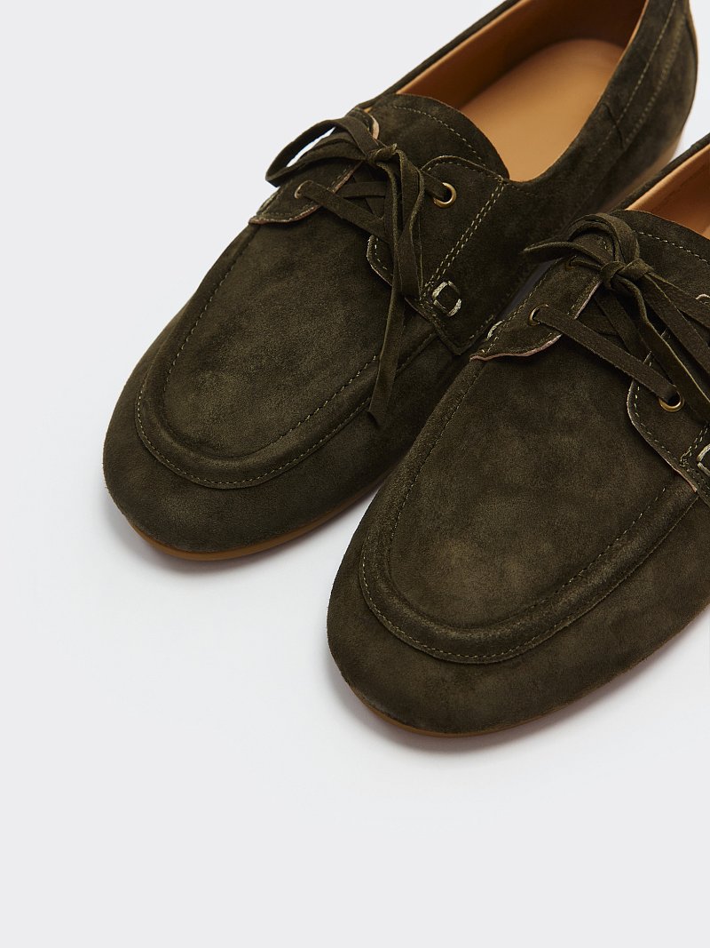 Полуботинки из натуральной замши