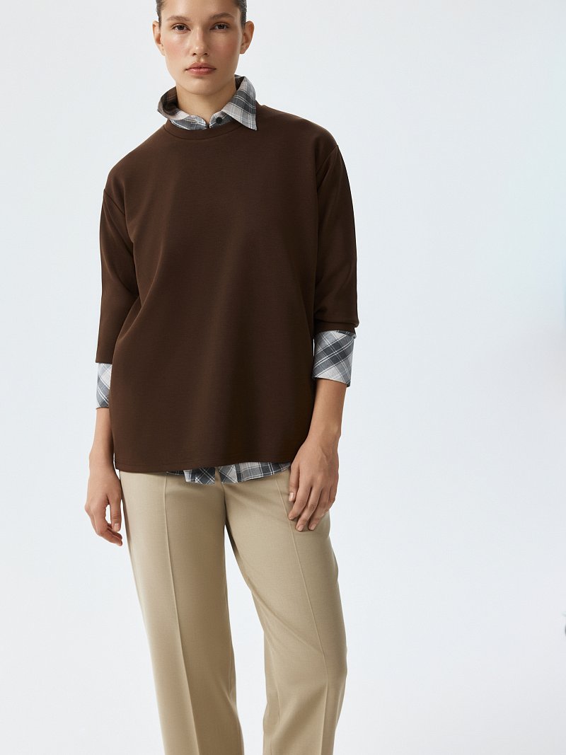 Зауженные брюки из переработанного материала