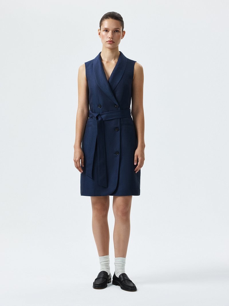 Платье-жилет с поясом