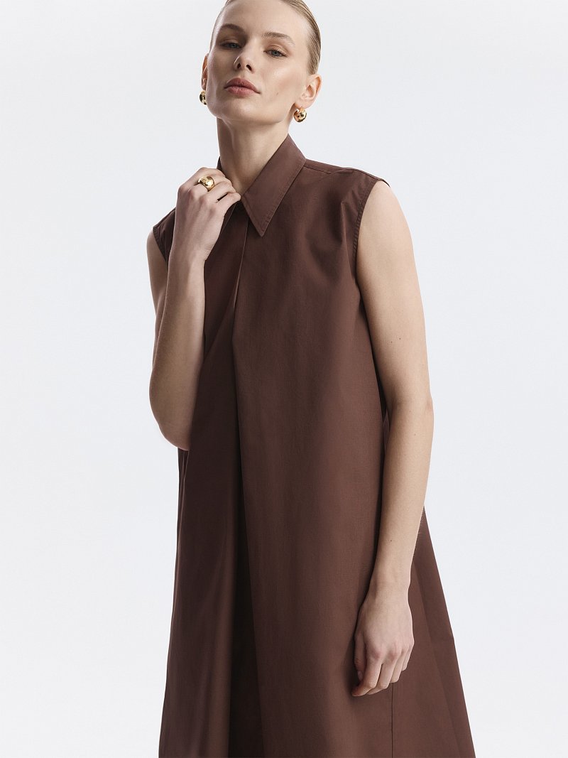 Платье-миди из 100% хлопка